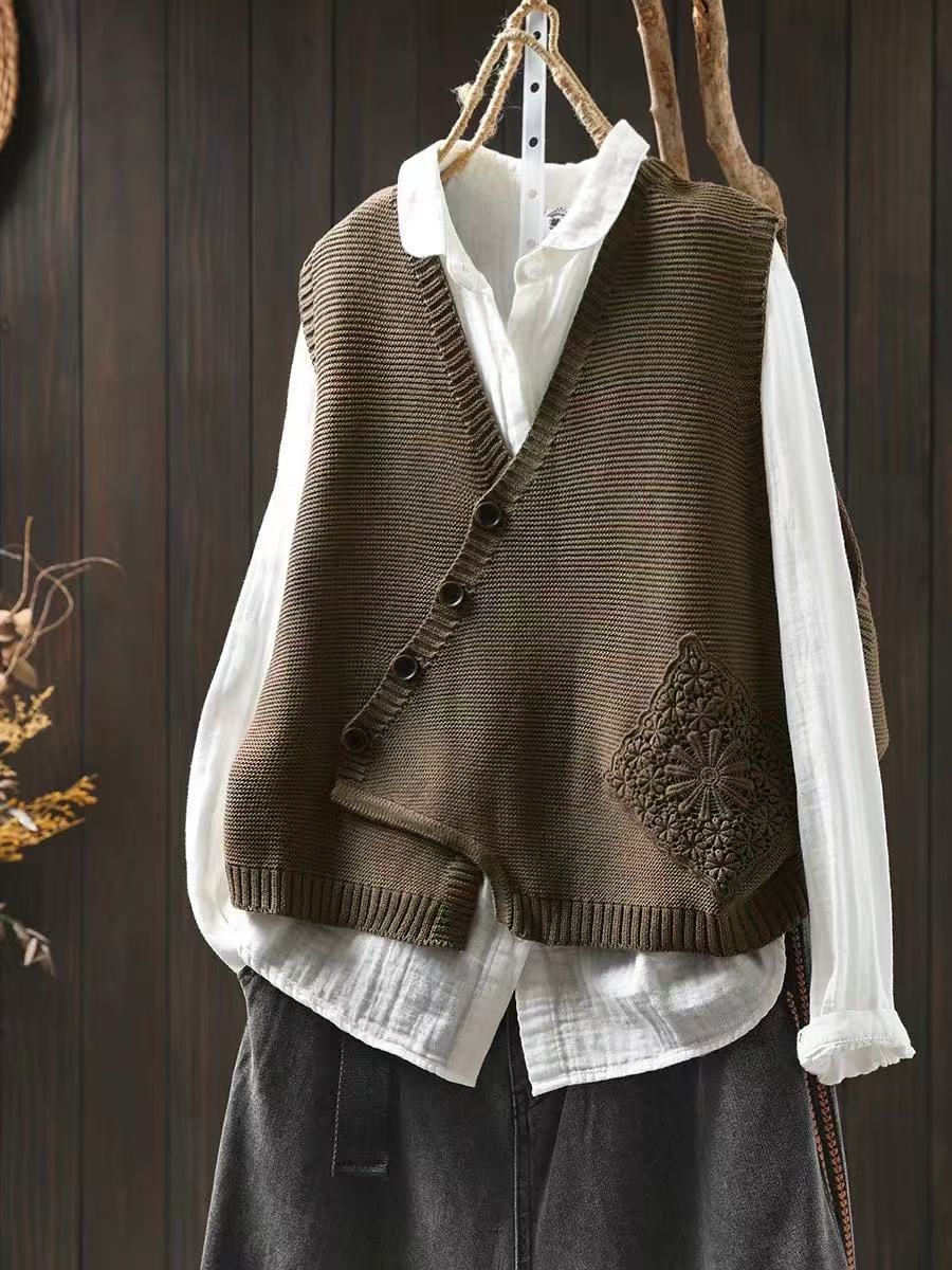 Liora | Knit Flower Vest