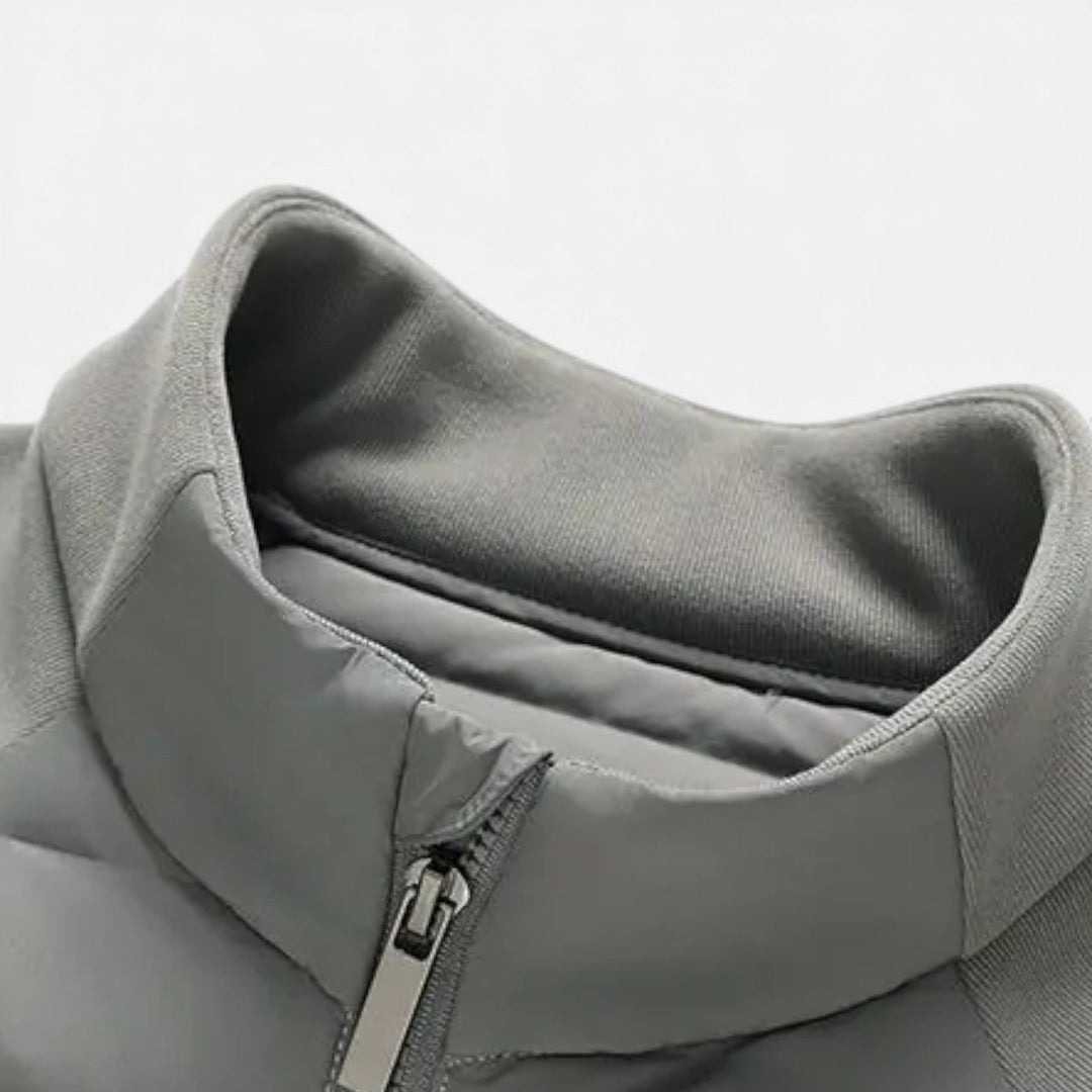 Maison Dresson Men's Quilted Down Jacket with Stand-Up Collar – Cozy Warmth, Modern Fit