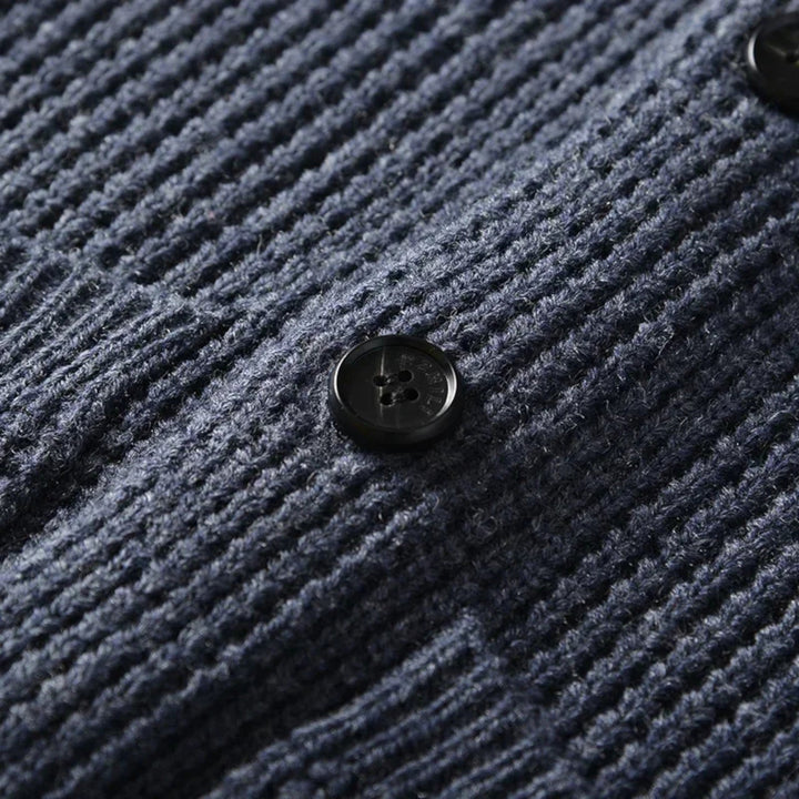 Maison Dresson | Men’s Button-Up Premium Wool Cardigan – Classic Slim Fit Style