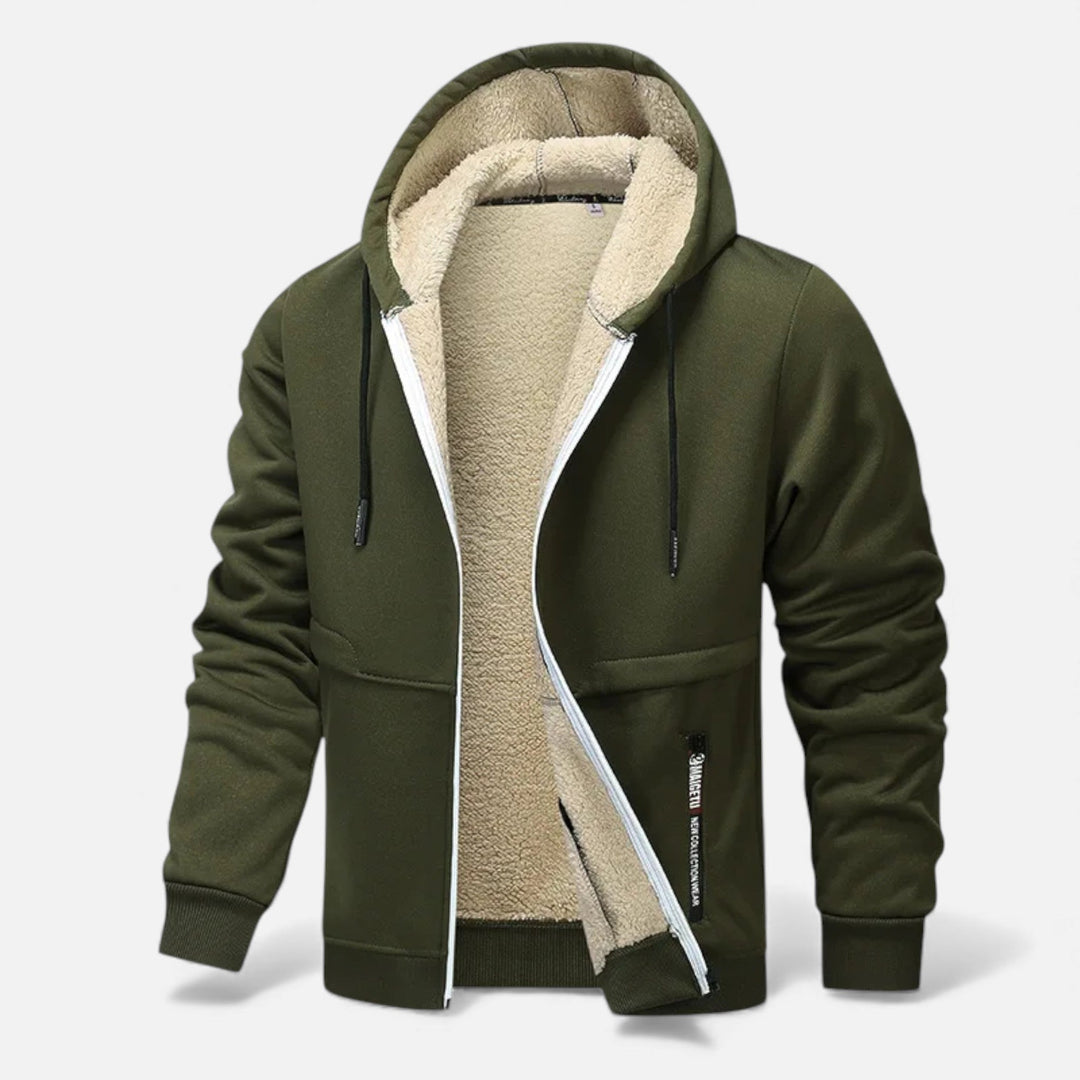 Maison Dresson Men’s Fleece-Lined Winter Hoodie Jacket – Stay Warm and Stylish This Season