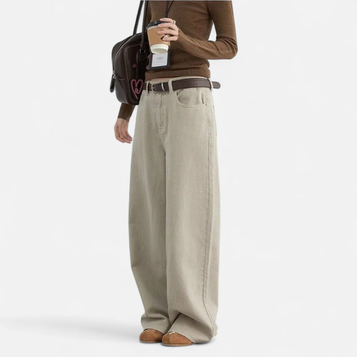 Maison Dresson | Women’s High-Waist Cotton Trousers – Wide Leg Elegance