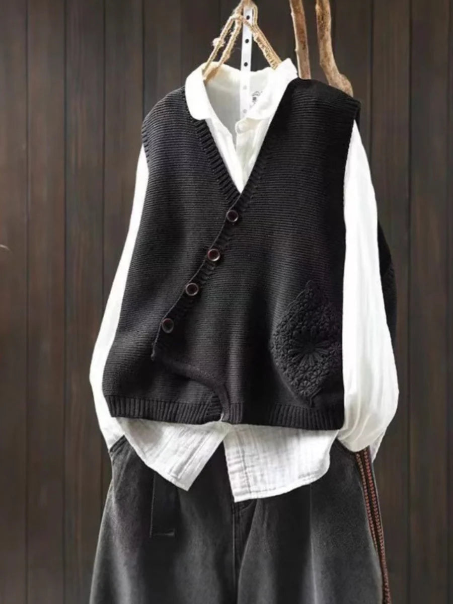 Liora | Knit Flower Vest