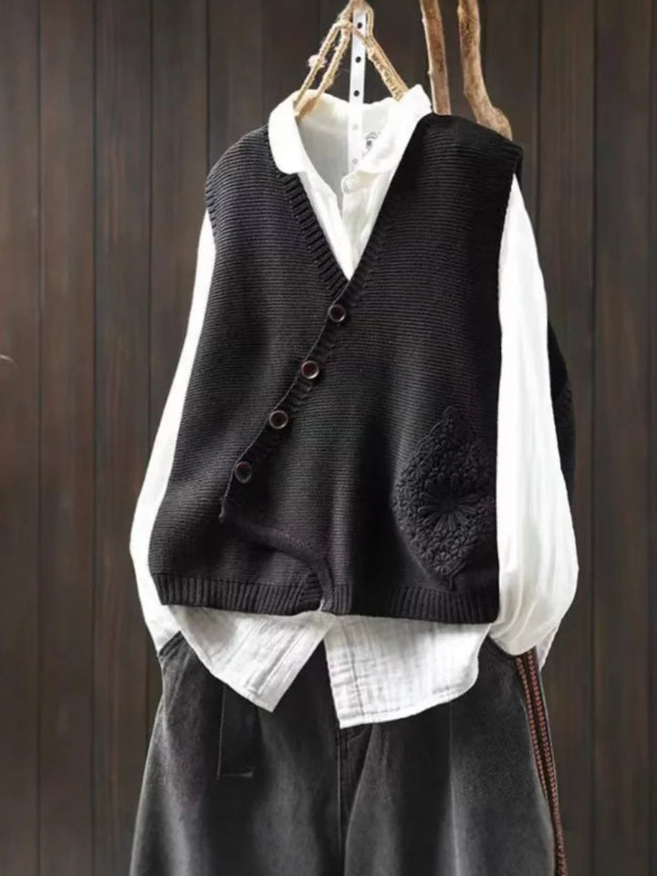 Liora | Knit Flower Vest