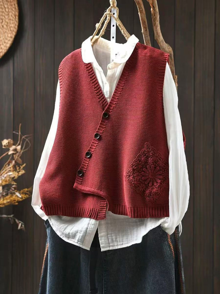 Liora | Knit Flower Vest