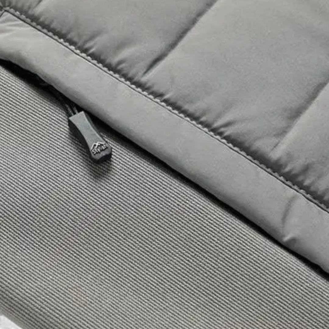 Maison Dresson Men's Quilted Down Jacket with Stand-Up Collar – Cozy Warmth, Modern Fit