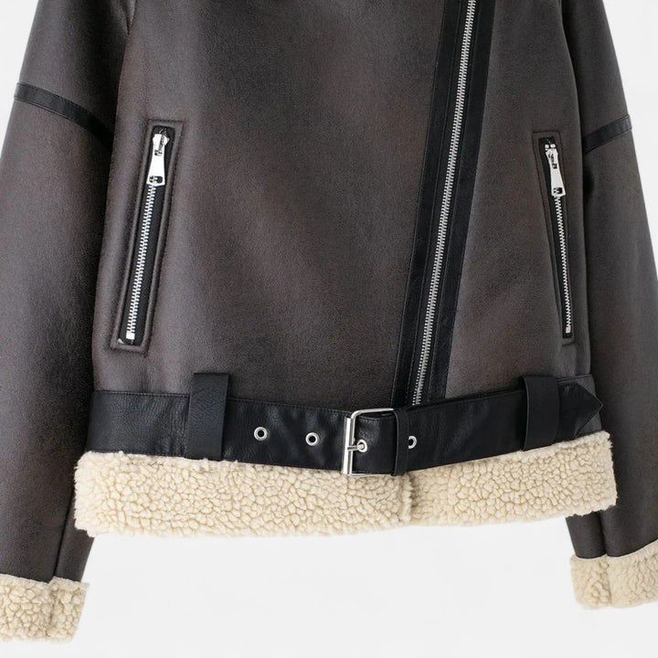Maison Dresson | Women’s Autumn Belted Leather Jacket