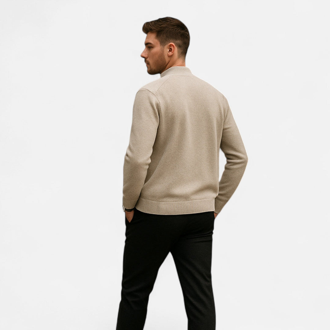 Maison Dresson | Men’s Merino Wool Zip Sweater