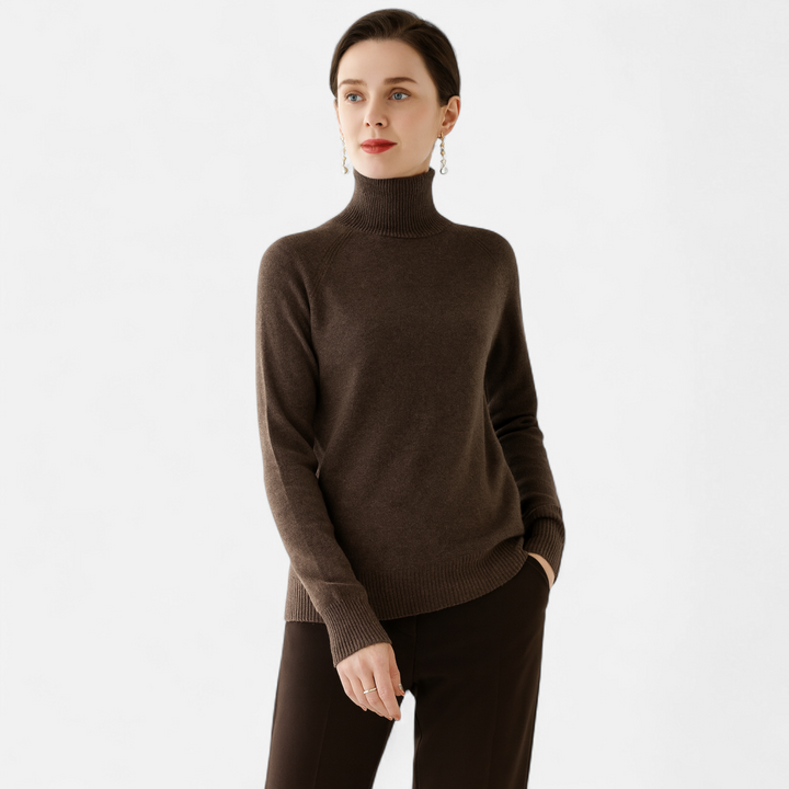 Maison Dresson | Women's Merino Wool & Cashmere Mock-Neck Sweater