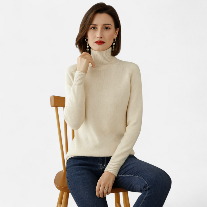 Maison Dresson | Women's Merino Wool & Cashmere Mock-Neck Sweater