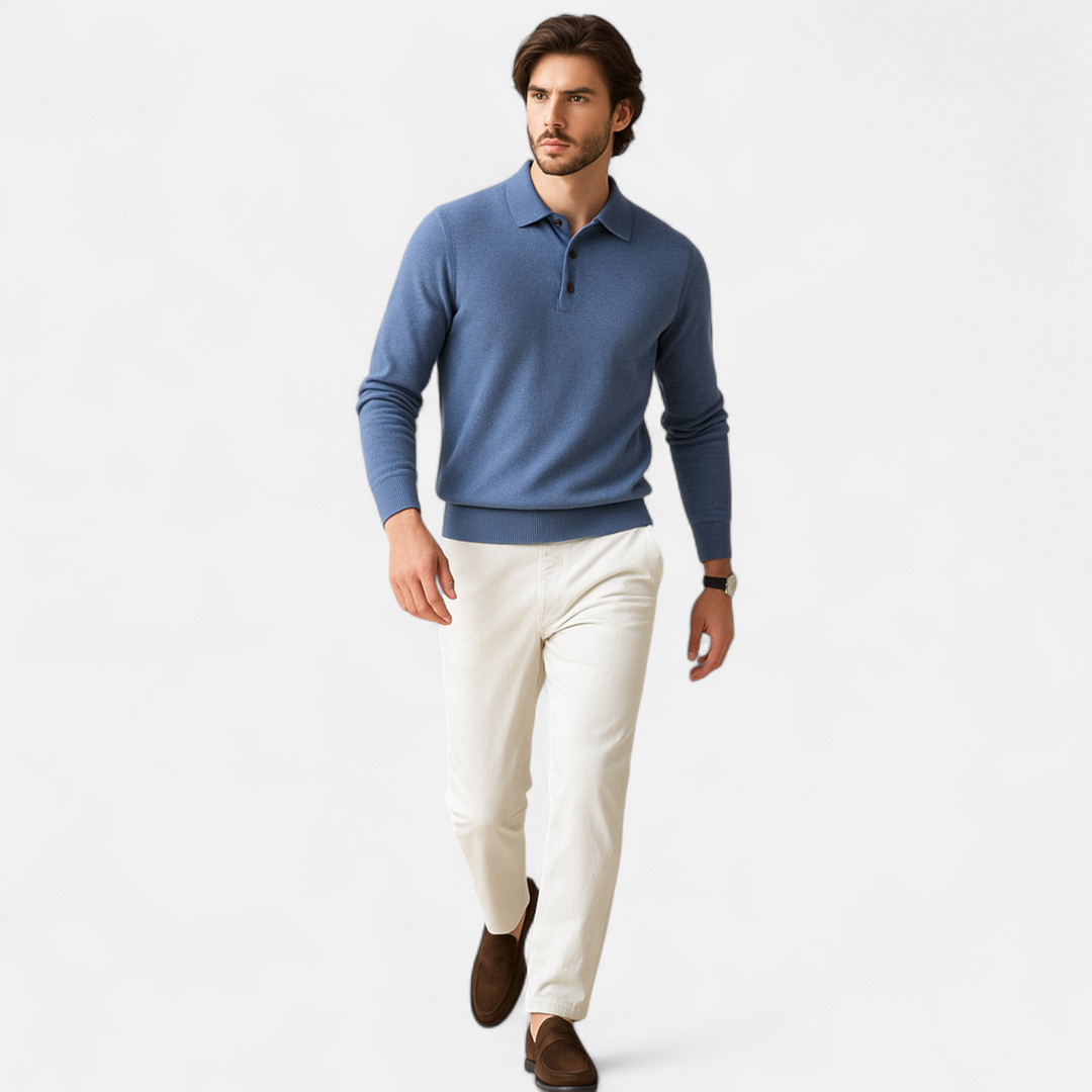 Maison Dresson | Men’s Merino Wool Polo Sweater