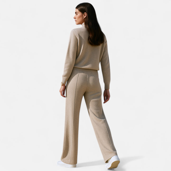 Maison Dresson | Women’s Pure Wool Wide-Leg Knit Trousers