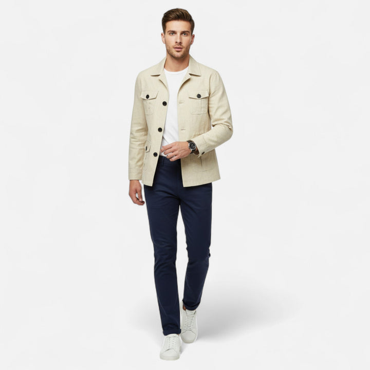 Maison Dresson Men's Cargo Jacket - Rugged Autumn/Winter Utility Outerwear