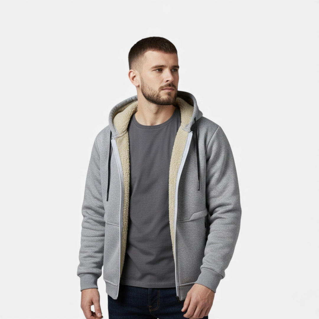 Maison Dresson Men’s Fleece-Lined Winter Hoodie Jacket – Stay Warm and Stylish This Season