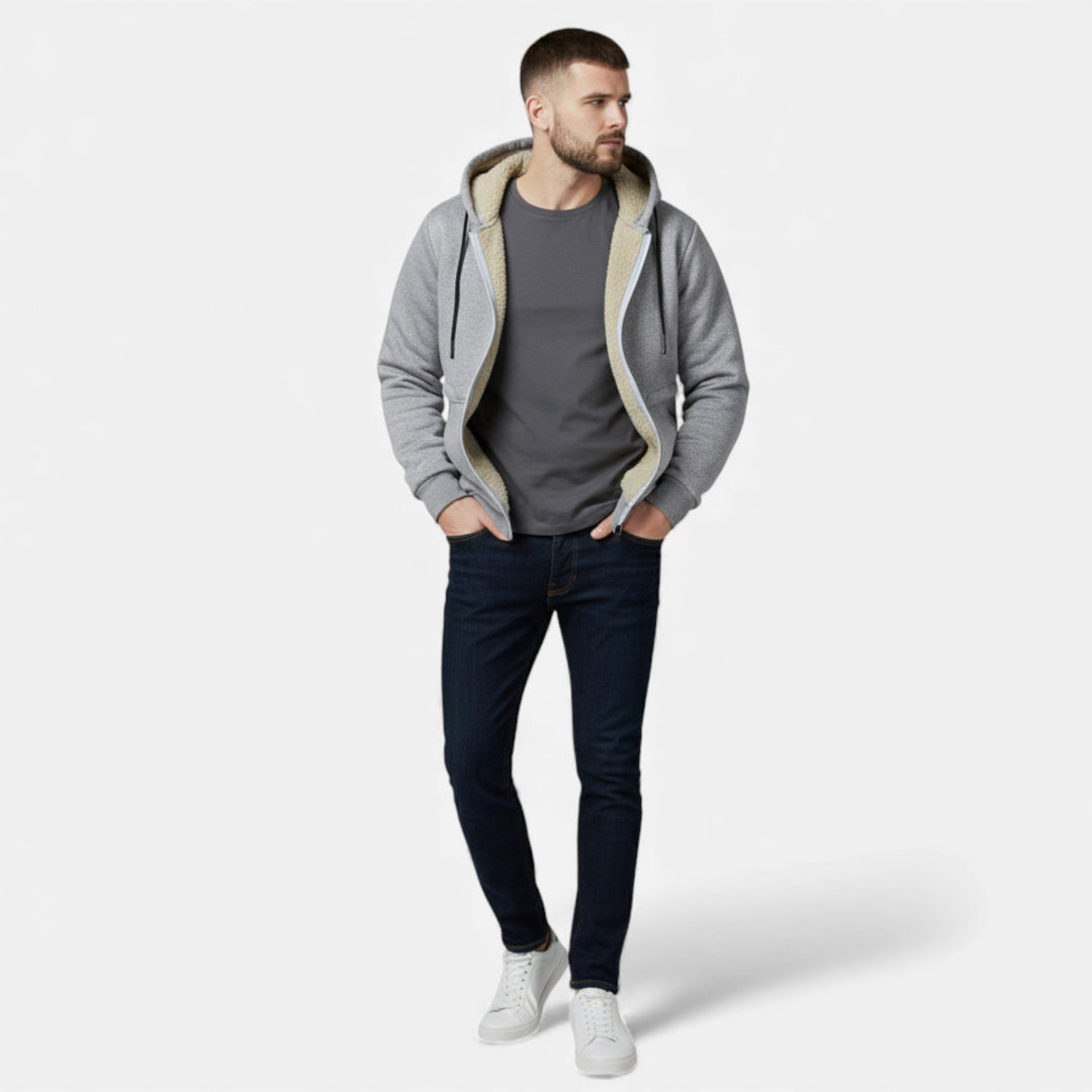 Maison Dresson Men’s Fleece-Lined Winter Hoodie Jacket – Stay Warm and Stylish This Season