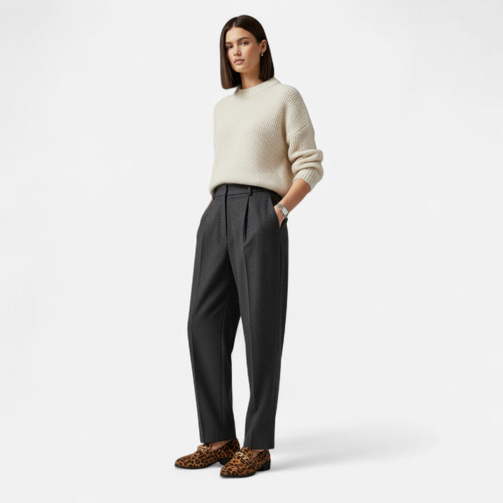 Maison Dresson | Women’s Suede Loafers – Leopard Print Mid-Heel