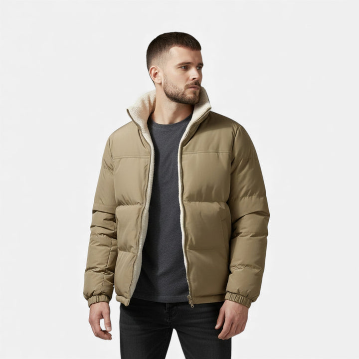 Maison Dresson Men’s Plush-Lined Minimal Winter Puffer Jacket — Effortless Style, Cozy Warmth