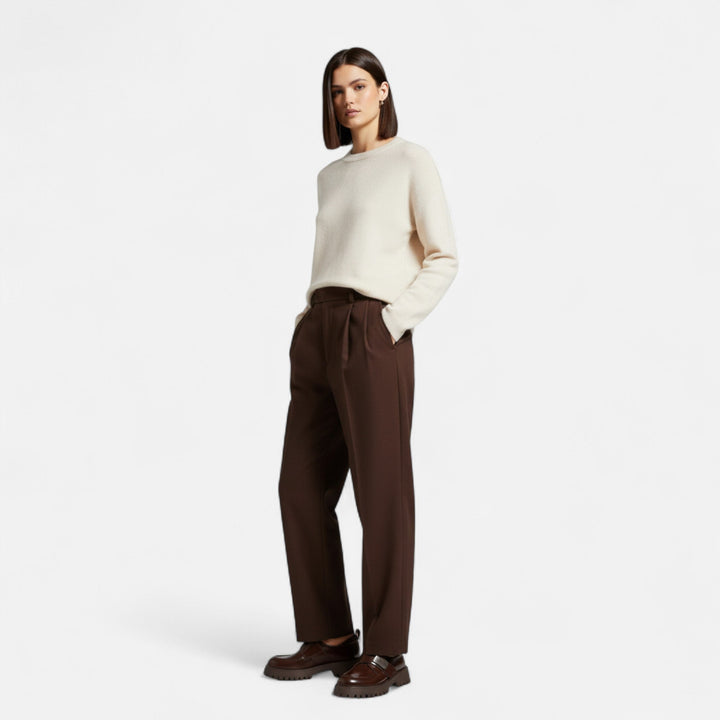 Maison Dresson | Women’s Leather Derby Shoes – Round Toe Buckle Flats