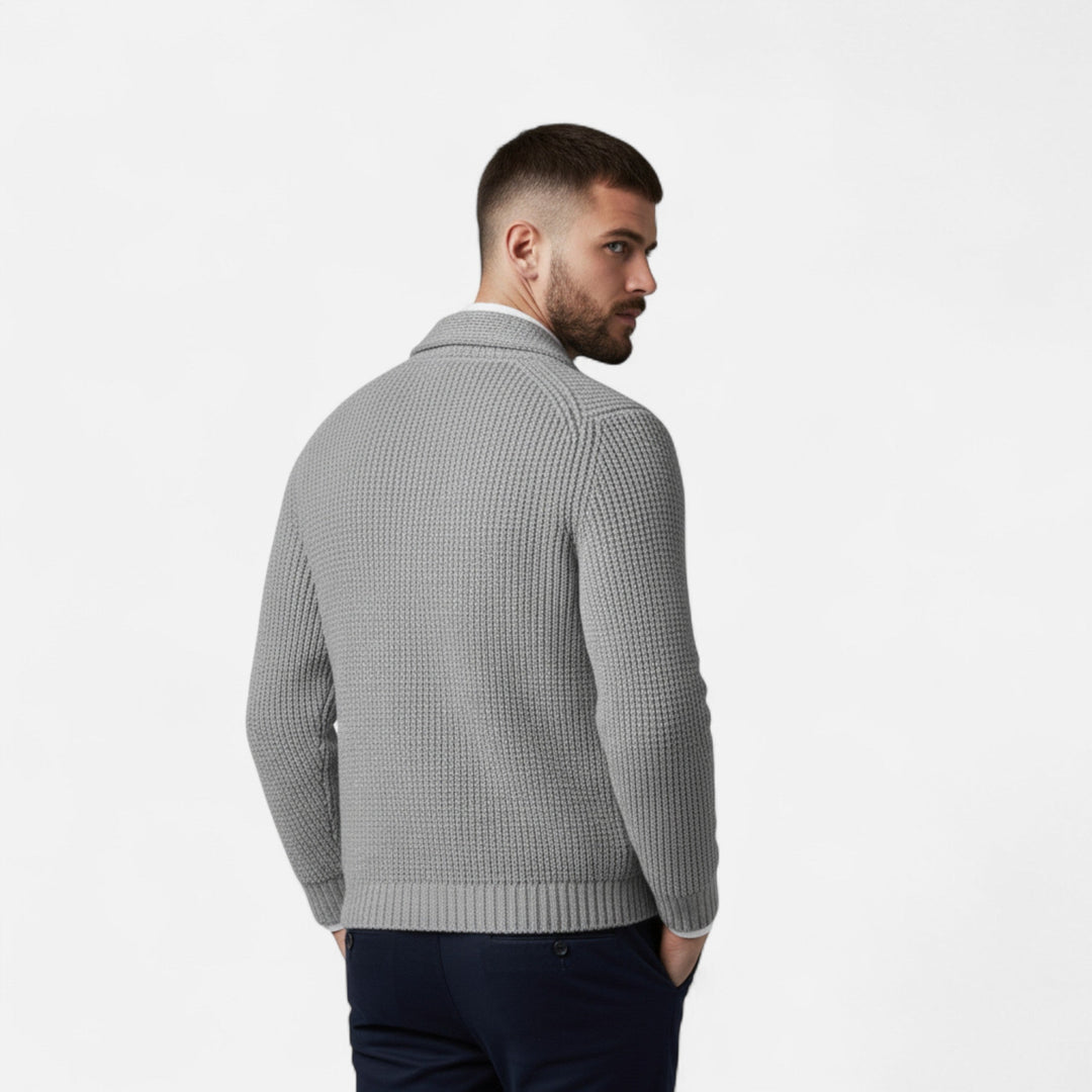 Maison Dresson | Men’s Button-Up Premium Wool Cardigan – Classic Slim Fit Style