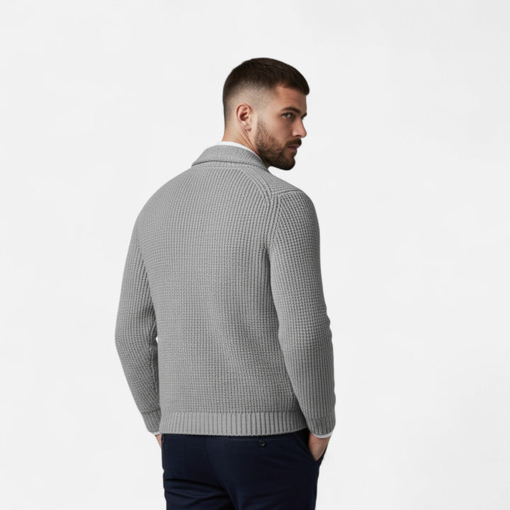Maison Dresson | Men’s Button-Up Premium Wool Cardigan – Classic Slim Fit Style