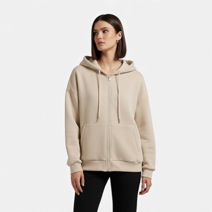 Maison Dresson| Women’s Zip-Up Knit Hoodie for Autumn/Winter