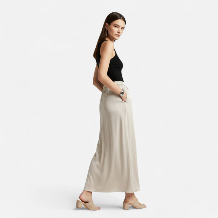 Maison Dresson | Women's Elegant High-Waist Satin Skirt