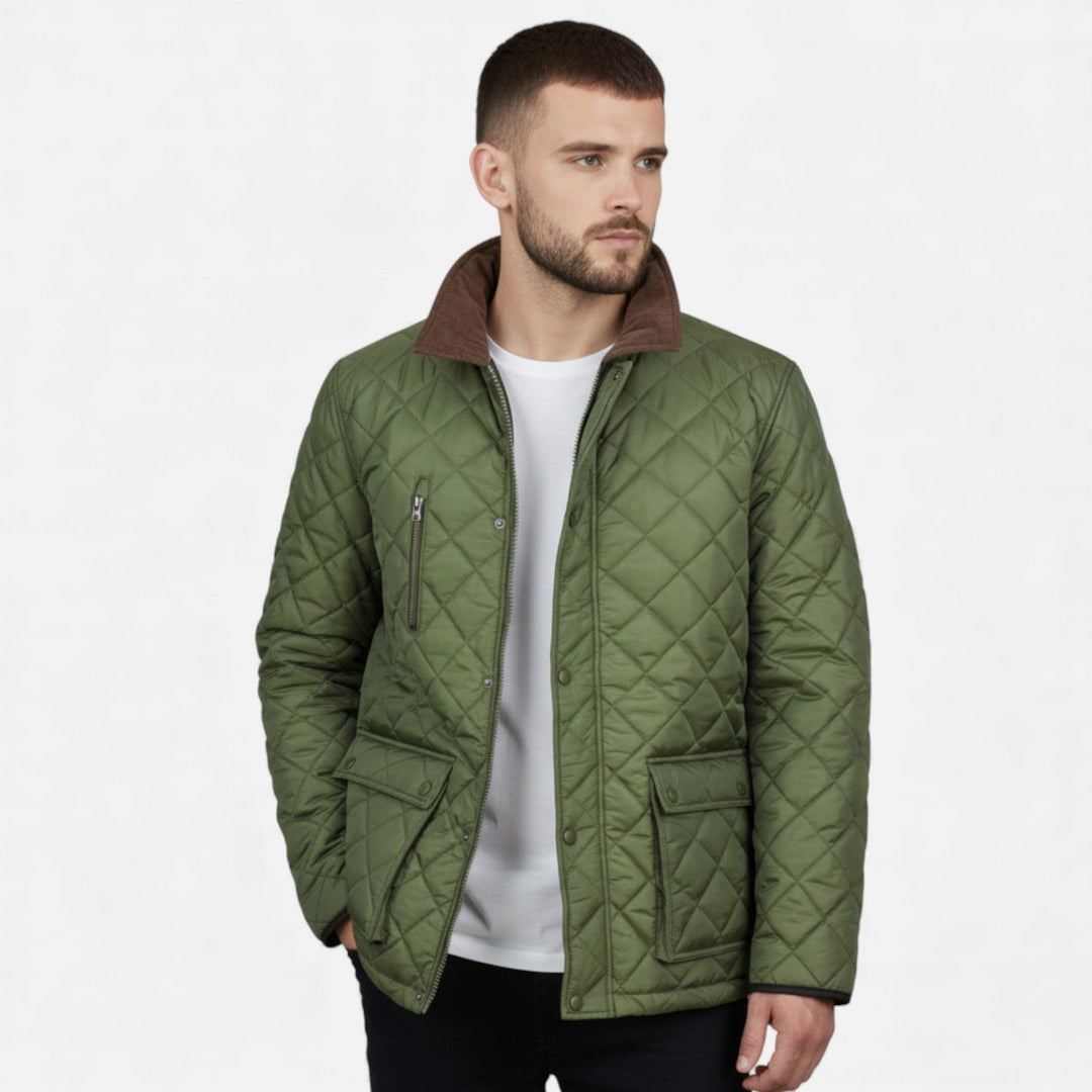 Brandon | Quilted Gold-Fleece-Lined Jacket