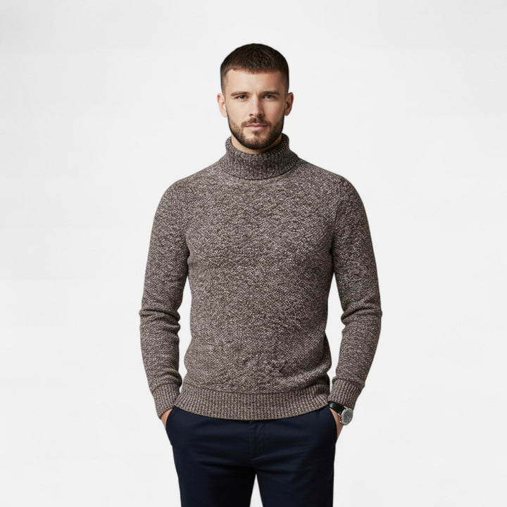 Maison Dresson | Men’s Knitted Turtleneck Sweater – Thick Winter Warmth