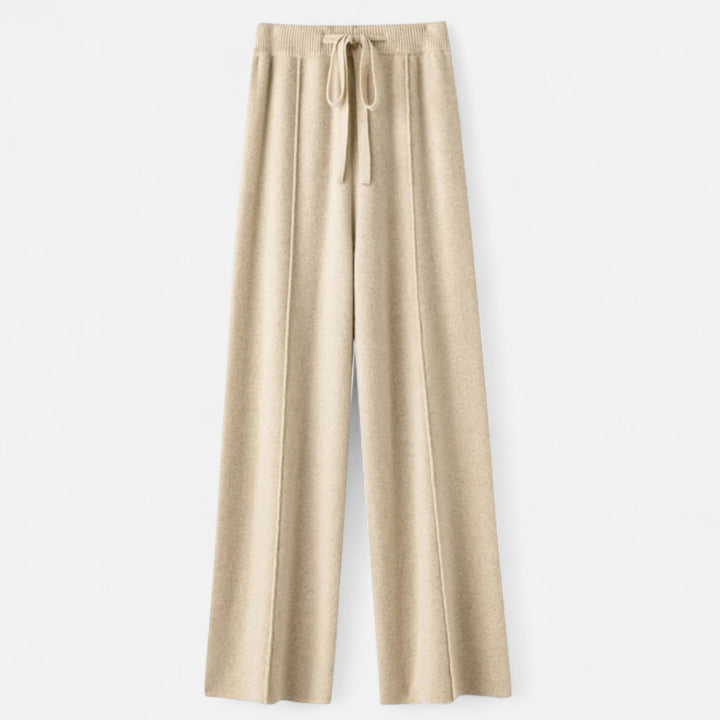 Maison Dresson | Women’s Pure Wool Wide-Leg Knit Trousers