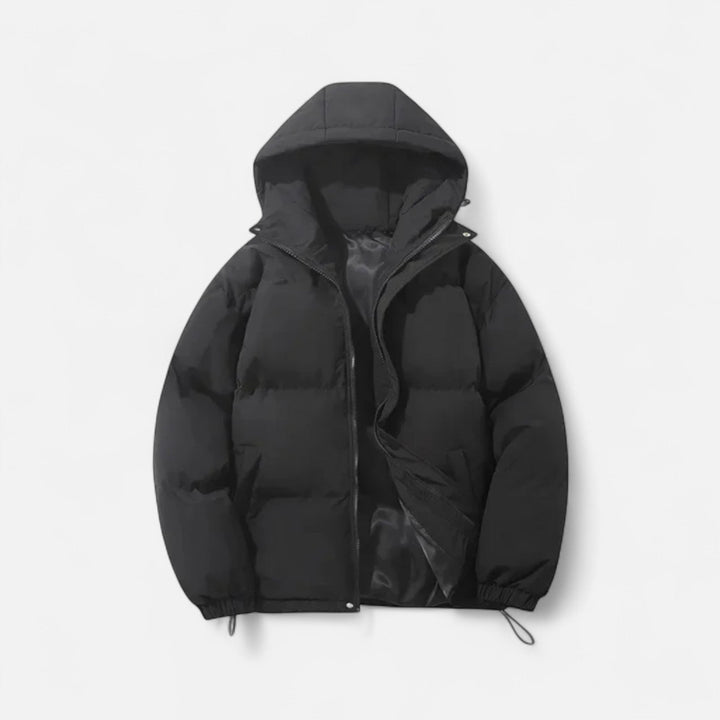 Veroux Mode | Men’s Puffer Jacket – Hooded Cotton Winter Elegance