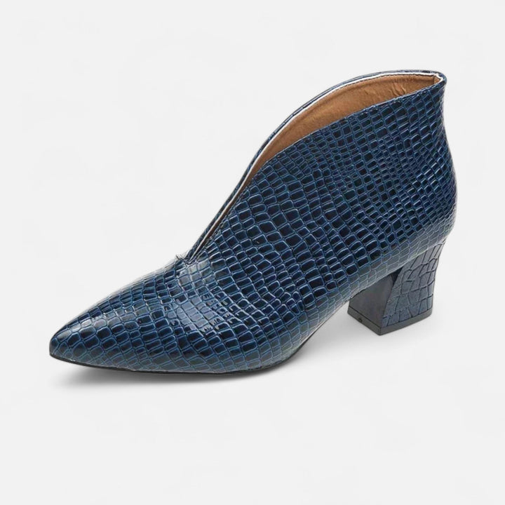 Maison Dresson | Women’s Patent Leather V-Cut Ankle Boots