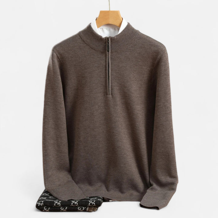 Maison Dresson | Men’s Merino Wool Half-Zip Sweater
