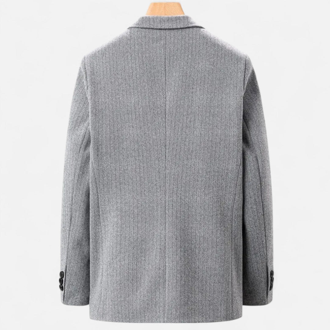 Maison Dresson Men's Wool-Blend Jacket – Sleek Business Lapel, Timeless Elegance