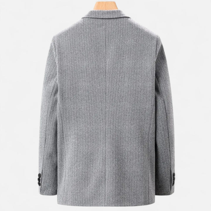 Maison Dresson Men's Wool-Blend Jacket – Sleek Business Lapel, Timeless Elegance