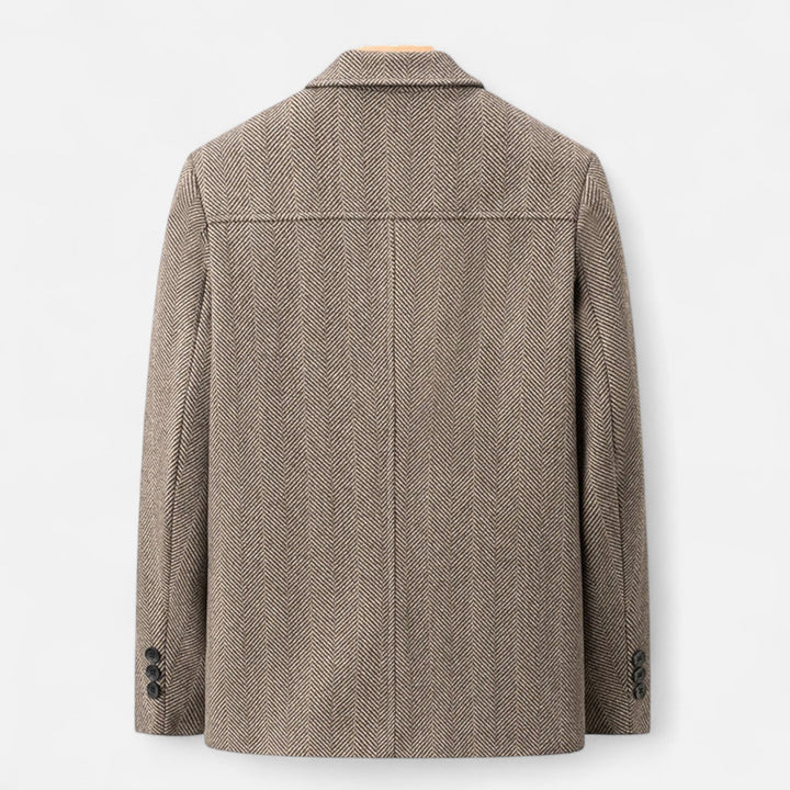 Maison Dresson Men's Wool-Blend Jacket – Sleek Business Lapel, Timeless Elegance