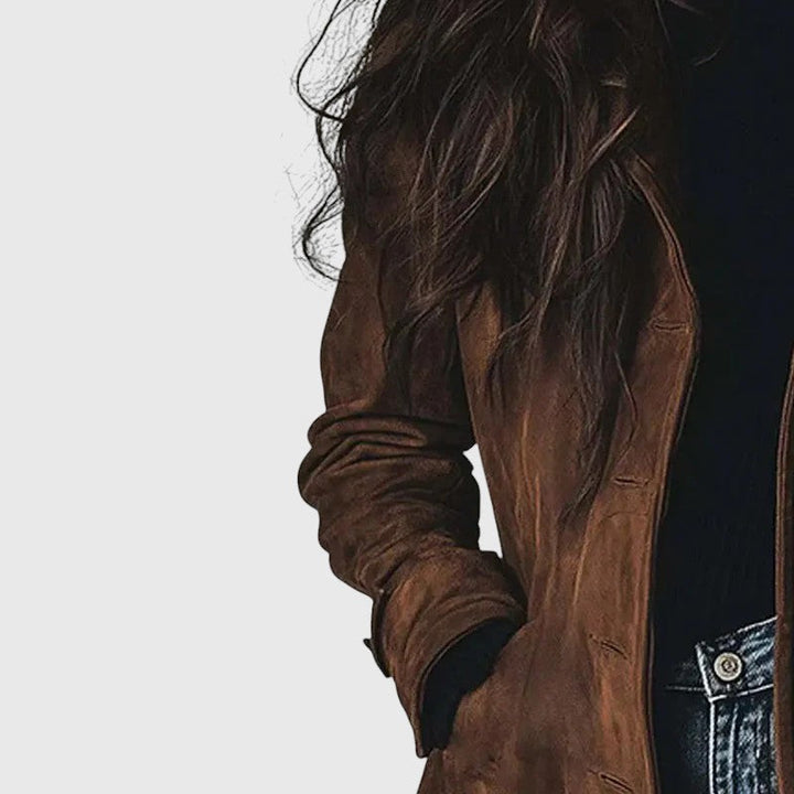 Allison | Long Suede-Style Coat