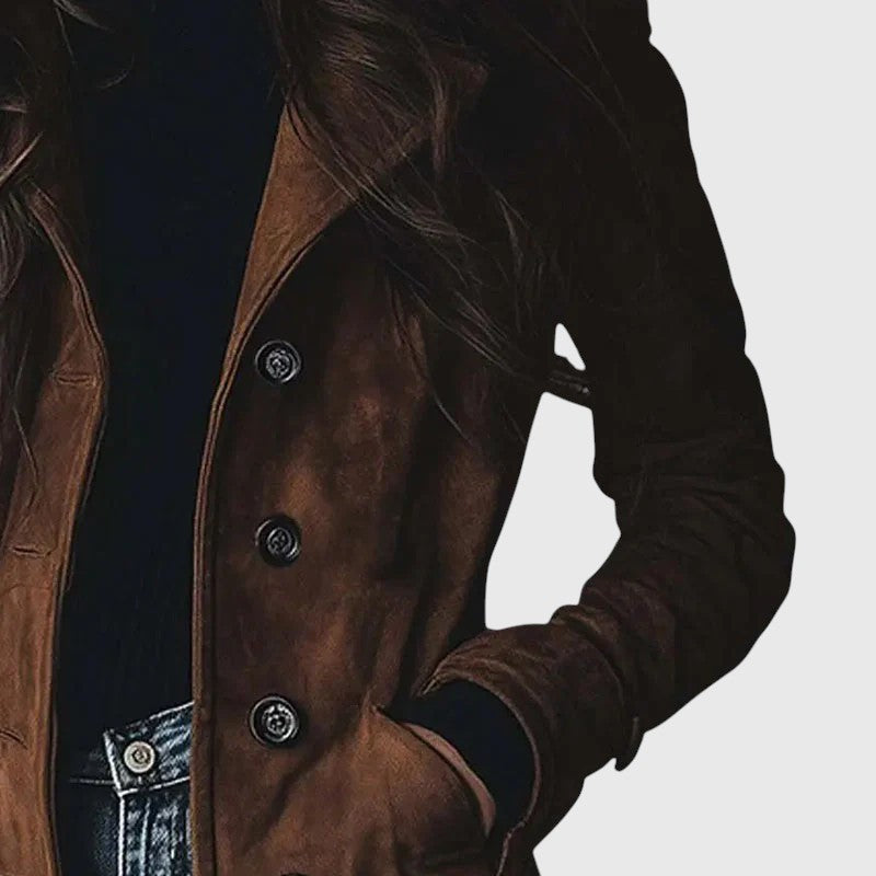 Allison | Long Suede-Style Coat