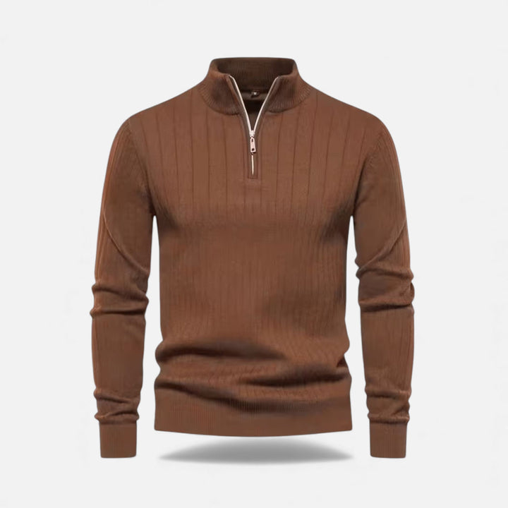 Maison Dresson | Men’s Warm Minimalist Zippered Knit Sweater