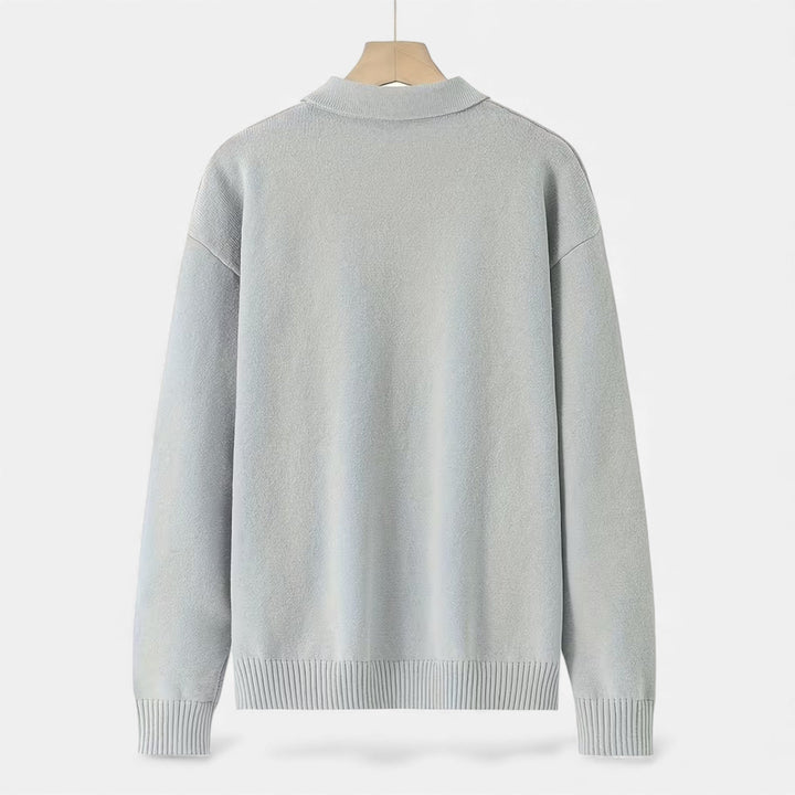Maison Dresson | Men’s Loose-Fit Button-Up Polo Sweater