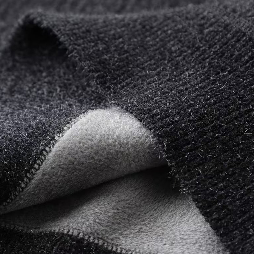 Maison Dresson | Men’s Thick Half-Zip Striped Knit Sweater
