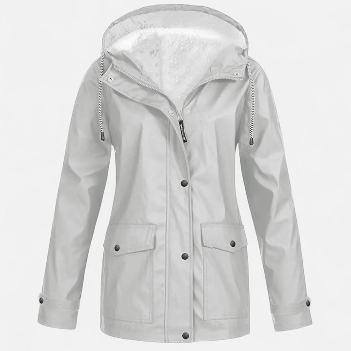 Maison Dresson | Women’s Hooded Ski Coat in Plush Velvet Windproof