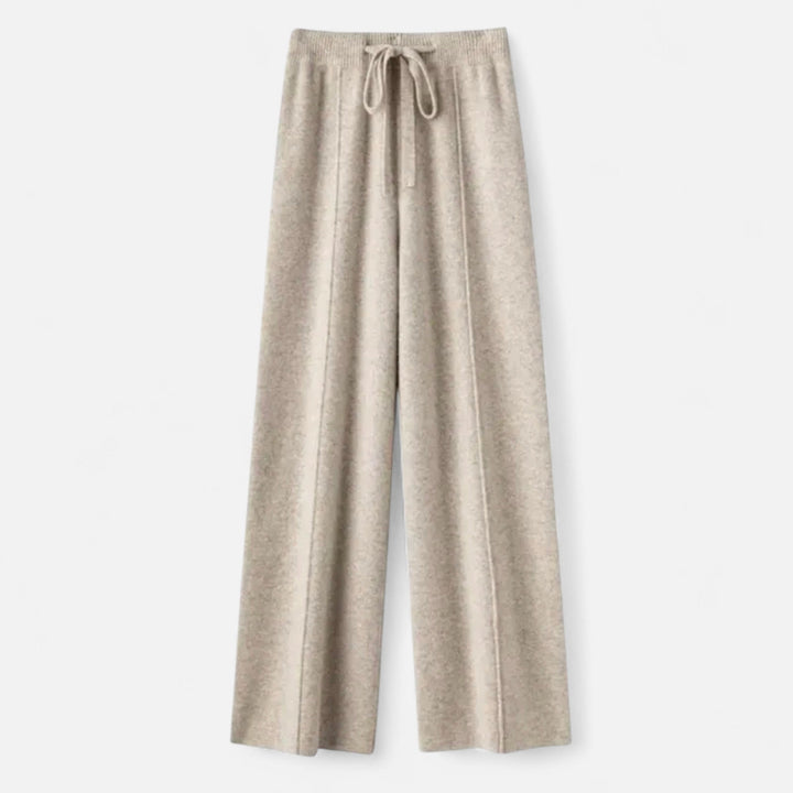 Maison Dresson | Women’s Pure Wool Wide-Leg Knit Trousers