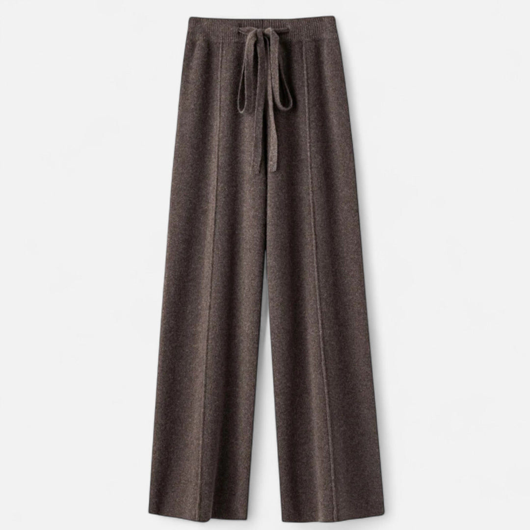 Maison Dresson | Women’s Pure Wool Wide-Leg Knit Trousers