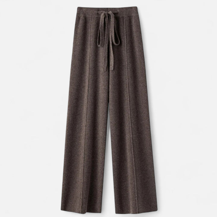 Maison Dresson | Women’s Pure Wool Wide-Leg Knit Trousers
