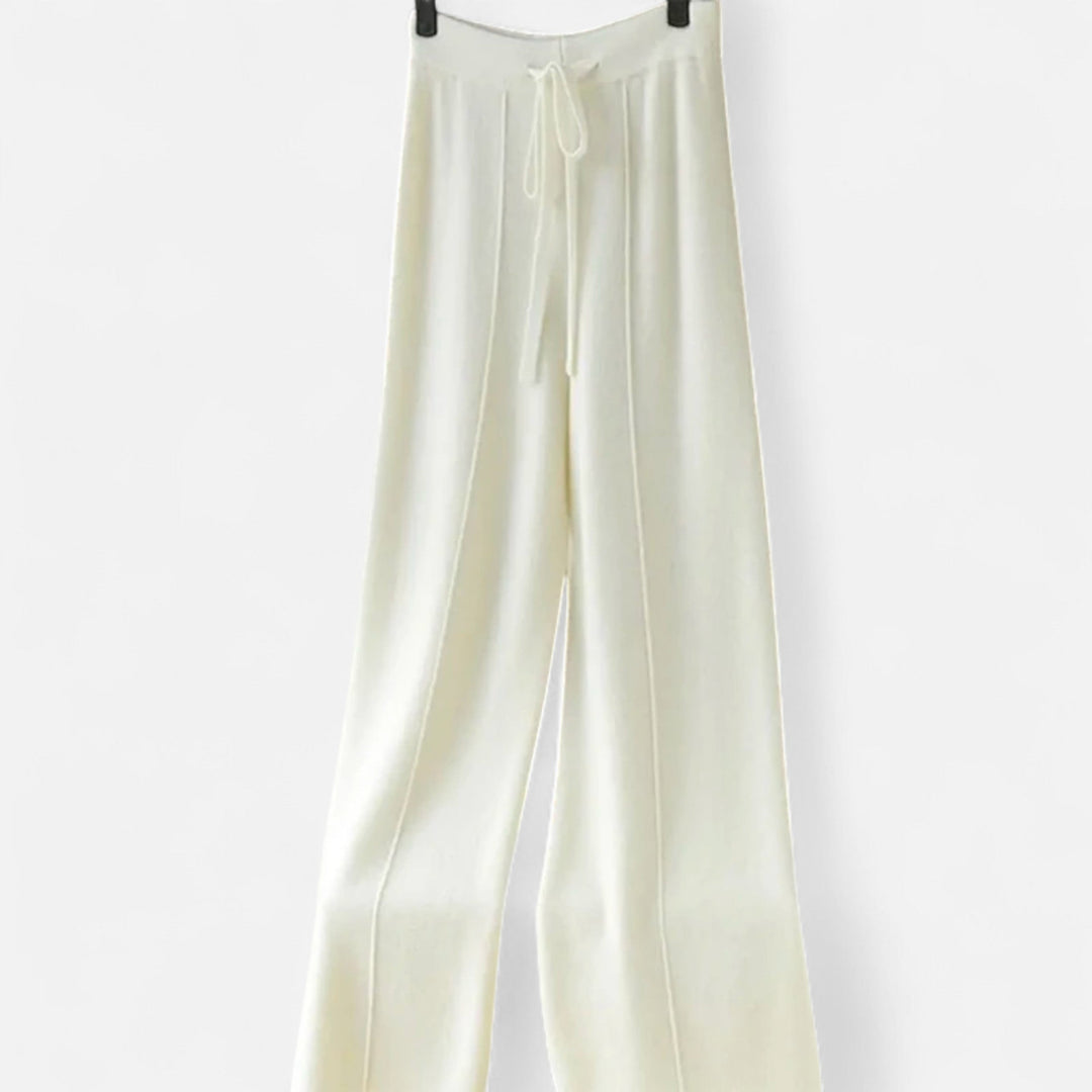 Maison Dresson | Women’s Pure Wool Wide-Leg Knit Trousers